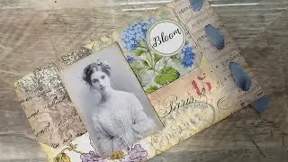 Create with me some collaged / embossed- Library catalog cards / Index cards w/ fabric or  paper - 