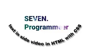 Text in side video in HTML with CSS.