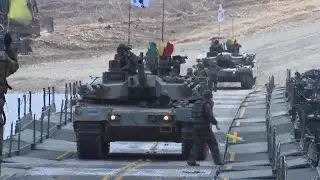 South Korean and US militaries hold joint wet gap crossing exercise