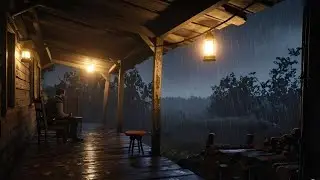 Taking Shelter on the Porch During Heavy Thunderstorm | RDR2 ASMR