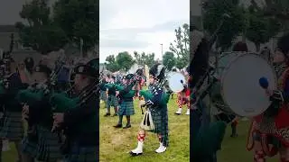 Ballater #pipeband #march in playing Farewell to Nigg before 2025 Tomintoul #highlandgames #shorts