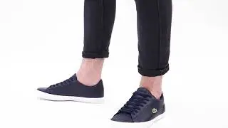 | Shuperb&trade; Lacoste LEROND BL 1 Mens Leather Trainers Navy