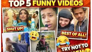 😂 Reaction dekh ke hansi control nahi hogi!Top 5 Funny Videos pe mera real reaction 🎥💚End tak Dekho 