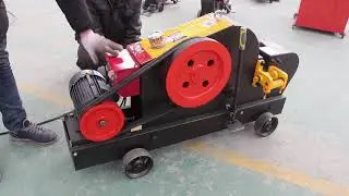 How to use steel bar cutting machine/m&aacute;y cắt th&eacute;p thanh GQ40/เครื่องตัดเหล็กเส้น GQ40/