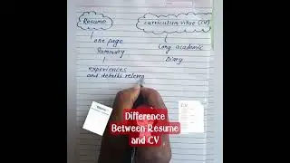 Difference Between Resume and CV #spokenenglish #learnenglish