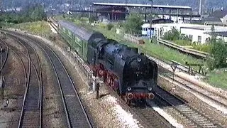 DR - Dampflokomotive 01 2137-6  (01 137) mit Doppelstockwagen  / Deutsche Reichsbahn 1993