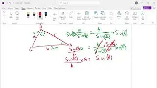 Sine rule to find angles and area