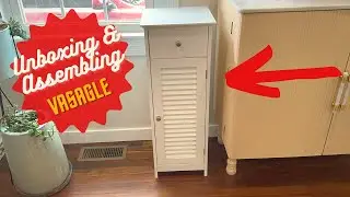 Unboxing & Assembling: VASAGLE Bathroom Floor Cabinet Storage Organizer Set