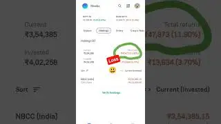 NBCC | Share Market Loss 💔 #loss #nbccsharenews #nbcc #nbcc_share #shorts #viral