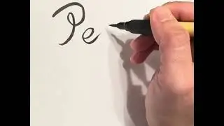 Chinese traditional brush writing of English.