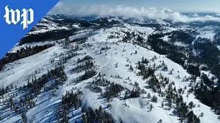 Stunning aerial views of California's record level snowpack