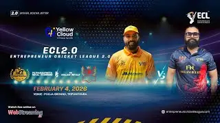 ROYAL WARRIORS vs FN KOLLAM ROYALS || Yellow Cloud Presents Entrepreneurs Cricket League 2.0