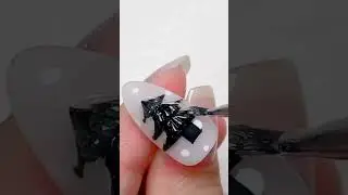 How To Do A 3D Chrome Christmas Tree Nail Design #christmasnails