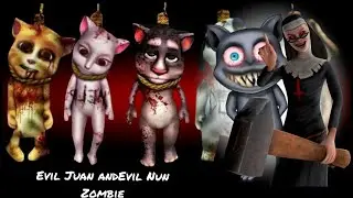 Evil Juan and Evil Nun Zombie - Dead Talking Friends 🥲 / Talking Tom and Friends / AMONG US
