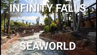 Infinity Falls waterride POV (5.3K) walk tour 2025 SeaWorld Orlando #seaworld #waterride #waterslide