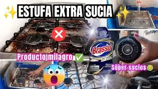 🛑LIMPIEZA extrema a MI ESTUFA de ACERO inoxidable ✅|| 🔎ENCONTRÉ un PRODUCTO milagroso QUITA grasas✨