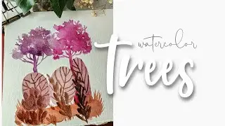Watercolor abstract trees illustration #tree #abstract #aquarelle #beginners #watercolor #serainila