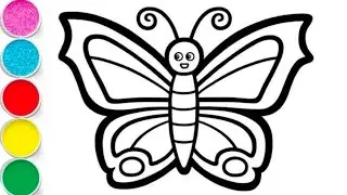 How to Draw and Color a Butterfly 🦋| Drawing and Coloring a Rainbow Butterfly