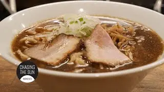 Kitakata-style ramen. Shichisai Ramen hand made noodles made to order.