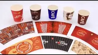 PE Coated Cup Paper Printed Cup Blanks with Flexo Printed and Die Cut Video