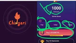 chingari application mein followers kaise badhaen 100% genuine 1000+ya 5000 1days and 5days mein 😝