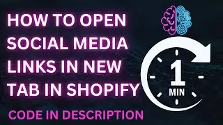How to Open Social Media External Links in New Tab in Shopify - 60 Sec Solution