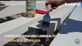 Protectia lemnului impotriva razelor ultraviolete si patrunderii apei cu lazura Bochemit Estetik .