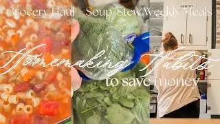 Homemaking Habits to Save on Groceries | Aldi Haul & Cozy Slow Cooker Crockpot Recipes for Winter