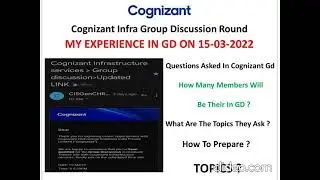 Cognizant Group Discussion 2022 Experience on 15-03-2022 #cognizant #interview #jobs#viral #freshers