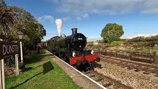 GWR 7828 Odney Manor Departing Dunster Station | West Somerset Railway | 8th Oct 2025