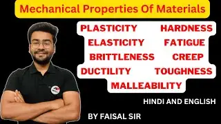Mechanical properties of materials in hindi | Plasticity | Elasticity | Hardness in Hindi | MPoly
