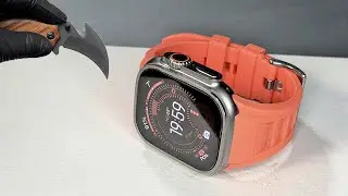Apple Watch Ultra 3 + Unboxing New Orange Elegant Sport Strap - Aesthetic ASMR