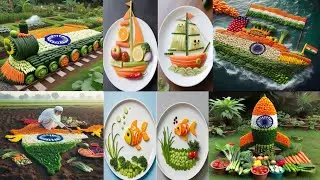 Tri-coloured Salad Decoration ideas for Republic Day|Har Ghar Tiranga Recipes for School Competition