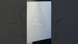 Ballpoint Pen Drawing!!! Psychedelic Zombie skull  #chrisparraart #artskull Part 6