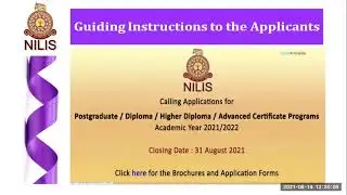 NILIS, University of Colombo Library Science Courses (English medium instructions)