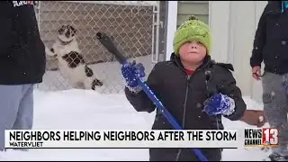Neighbors were helping neighbors dig out after the storm in Watervliet