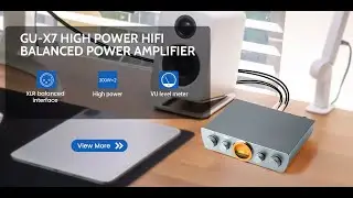 KGUSS GU-X7 XLR Balanced Class D Amplifier 300W High Power 2.1 Channel Amplifier TPA3255