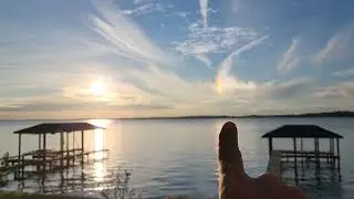 Long Video of Double Sunset on Lake Houston