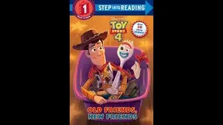 Reading Toy Story 4 - Old Friends New Friends book - Step into reading level 1 - Children Story