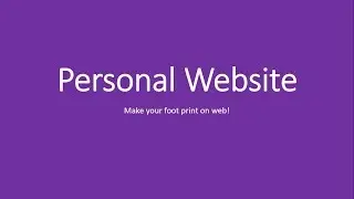 Hosting Personal Website on Github.com(aka Github Pages)