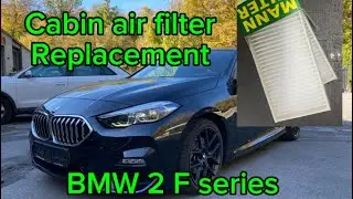 How to change cabin air filter BMW 2 F series pollenfilter wechseln 2er F F44
