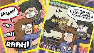 Artist HILARIOUSLY Illustrates Life With Her Fianc&eacute; And Their Four Cats #2