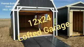 12x24 Lofted Garage. Premier Portable Buildings