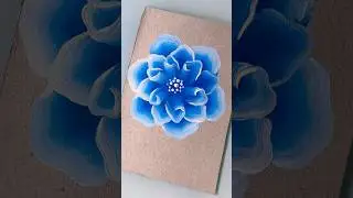 Dark Blue Flower Painting #art #painting #trending