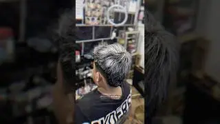 highlight x burst fade #barbershop #highlights #shorts