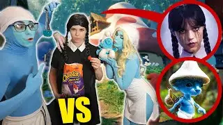 WEDNESDAY vs THE SMURFS! (If you find red Cheetos, DON'T EAT IT!)