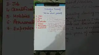 introduce yourself points
