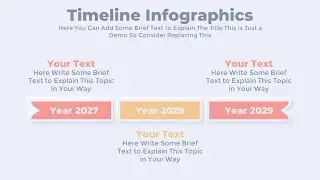 Free 3 Step Infographic Timeline Layout for PowerPoint