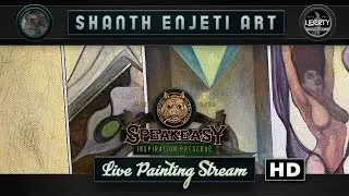 🔴 LIVE! Shanth Enjeti Art&rsquo;s SPEAKEASY INSPIRATION PRESERVE! Painting Pulp Horror Comics!