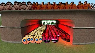 Banana Nextbot And Red Skull Army Trapping Me In The Tunnel 😱🍌(Garry's Mod) #gmod #garrysmod